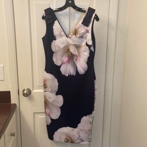 NWOT Ted Baker floral midi sheath dress (Ted size 4/US size 10)
